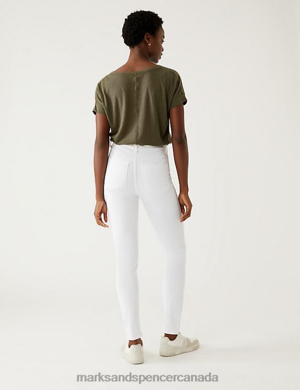 Marks and Spencer near me - Women Soft White Clothing Marks & Spencer Lily Slim Fit Jeans with Stretch 20VTD2727