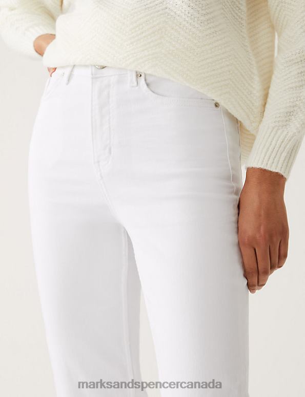 Women White Clothing Marks & Spencer Sienna Straight Leg Jeans with Stretch 20VTD2753 - Marks and Spencer online