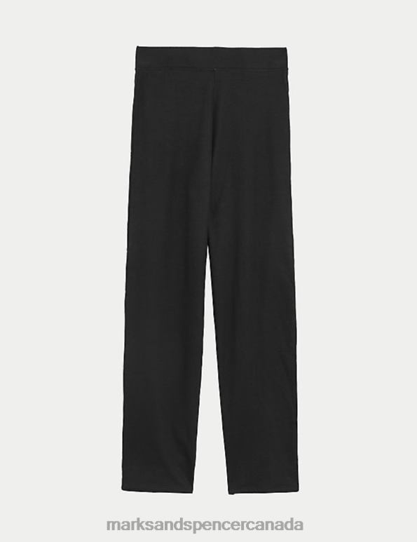 Marks and Spencer Canada - Women Black Clothing Marks & Spencer Cotton Rich Straight Leg Joggers 20VTD1304
