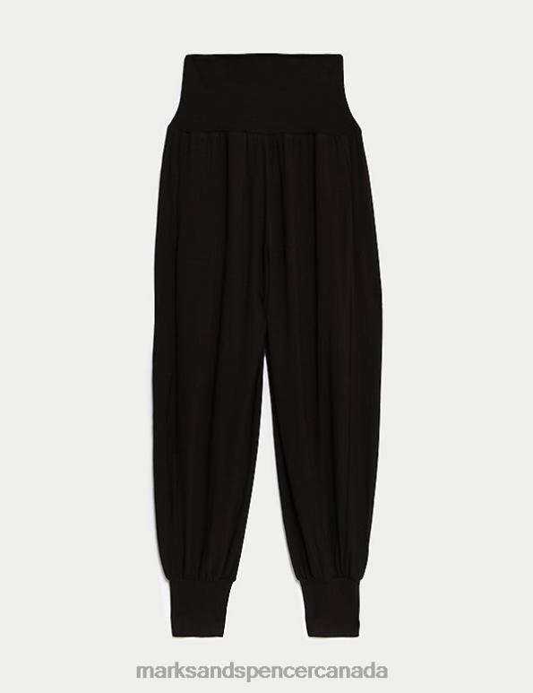 Marks and Spencer Canada - Women Black Clothing Marks & Spencer High Waisted Hareem Yoga Joggers 20VTD2706