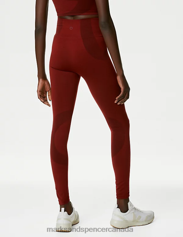 Marks and Spencer sale - Women Dark Red Clothing Marks & Spencer Go Seamless High Waisted Gym Leggings 20VTD1606
