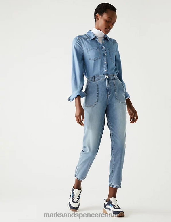 Marks and Spencer near me - Women Denim Clothing Marks & Spencer Cotton Rich Slim Fit Joggers 20VTD389