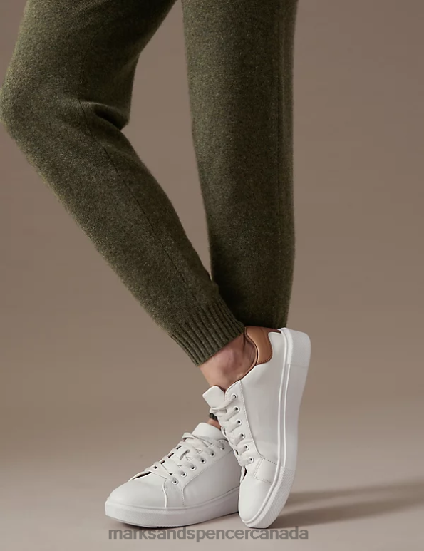 Marks and Spencer sale - Women Hunter Green Clothing Marks & Spencer Pure Cashmere Tapered Ankle Grazer Joggers 20VTD3239