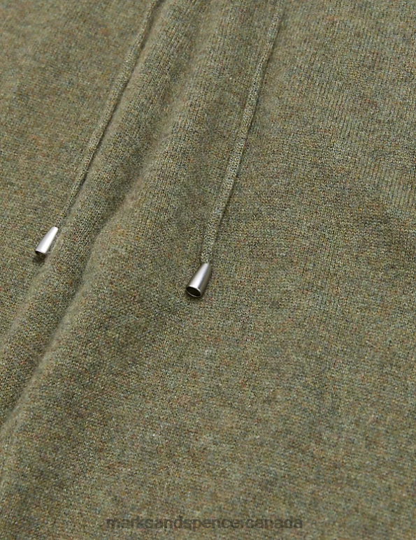 Marks and Spencer sale - Women Hunter Green Clothing Marks & Spencer Pure Cashmere Tapered Ankle Grazer Joggers 20VTD3239