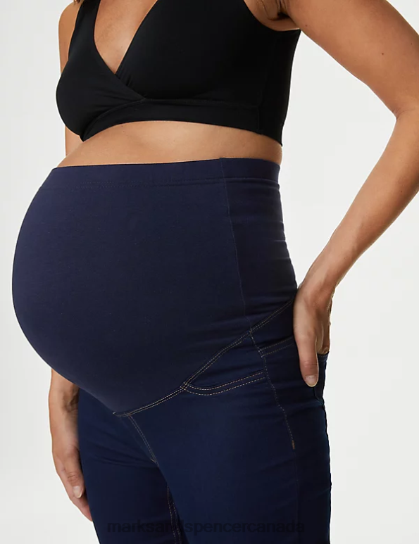 Women Indigo Mix Clothing Marks & Spencer Maternity Over Bump Jeggings 20VTD2671 - Marks and Spencer Canada locations