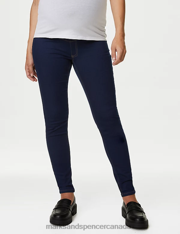 Women Indigo Mix Clothing Marks & Spencer Maternity Over Bump Jeggings 20VTD2671 - Marks and Spencer Canada locations