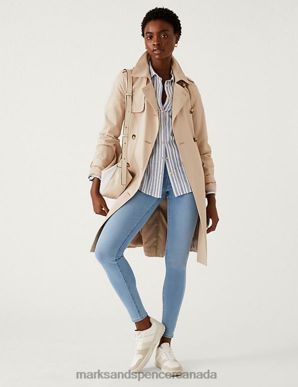 Marks and Spencer near me - Women Light Indigo Mix Clothing Marks & Spencer High Waisted Jeggings 20VTD73