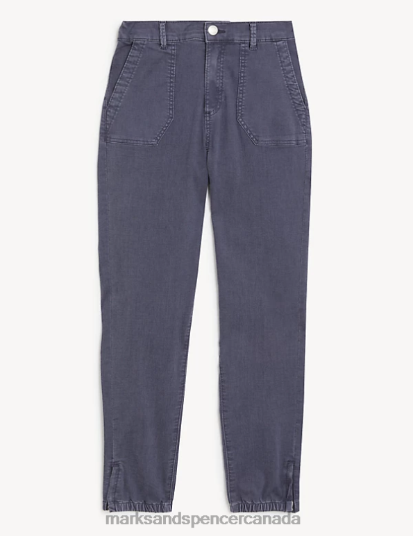 Women Moondust Clothing Marks & Spencer Cotton Rich Slim Fit Joggers 20VTD752 - Marks and Spencer Canada locations