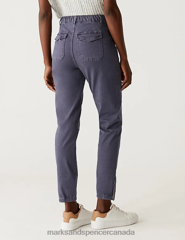 Women Moondust Clothing Marks & Spencer Cotton Rich Slim Fit Joggers 20VTD752 - Marks and Spencer Canada locations