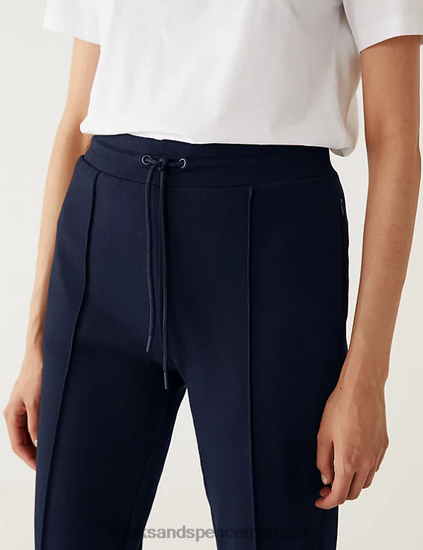 Women Navy Clothing Marks & Spencer Jersey Straight Leg Joggers 20VTD1998 - Marks and Spencer online