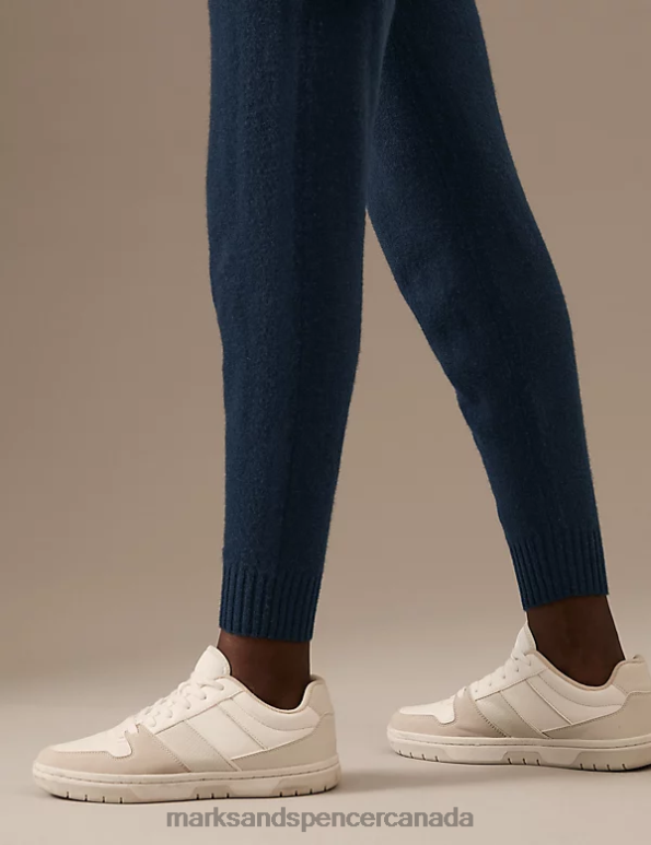 Marks and Spencer near me - Women Navy Clothing Marks & Spencer Pure Cashmere Tapered Ankle Grazer Joggers 20VTD3238