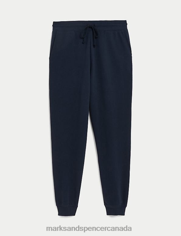 Women Navy Clothing Marks & Spencer The Cotton Rich Cuffed Joggers 20VTD1769 - Marks and Spencer Canada locations