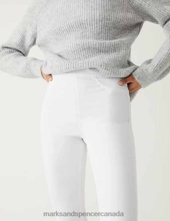 Marks and Spencer near me - Women Soft White Clothing Marks & Spencer High Waisted Jeggings 20VTD61