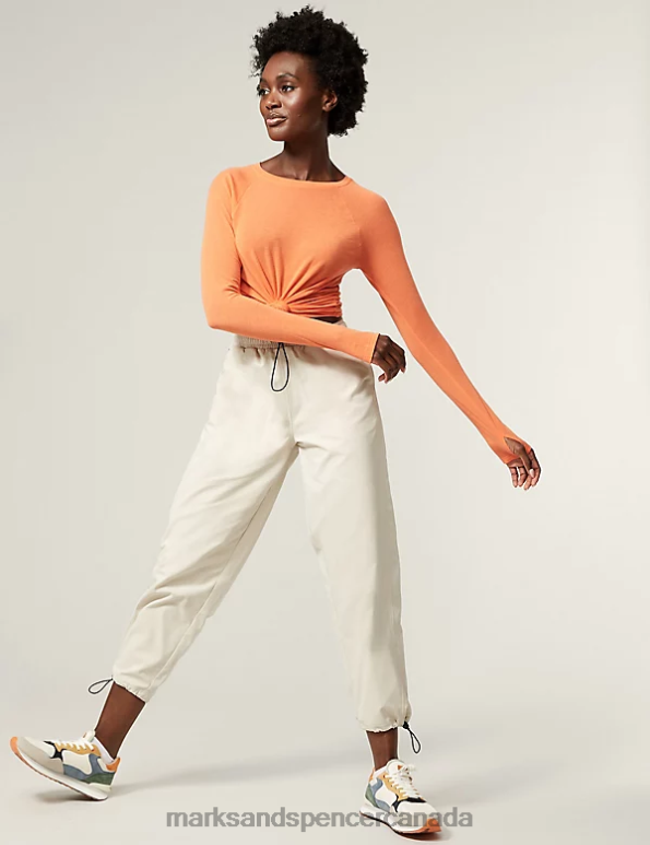 Marks and Spencer Canada - Women Beige Clothing Marks & Spencer Stormwear Cargo Straight Leg Walking Trousers 20VTD1736