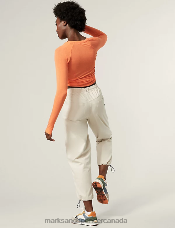 Marks and Spencer Canada - Women Beige Clothing Marks & Spencer Stormwear Cargo Straight Leg Walking Trousers 20VTD1736