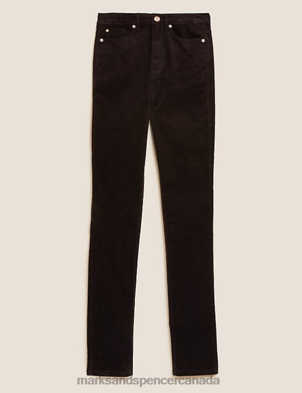 Marks and Spencer Canada - Women Bitter Chocolate Clothing Marks & Spencer Sienna Corduroy Straight Leg Trousers 20VTD1615