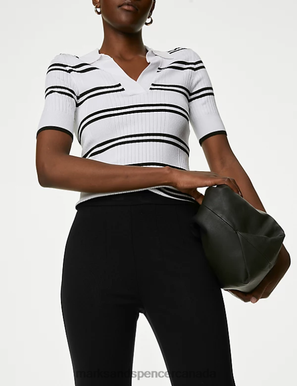 Marks and Spencer sale - Women Black Clothing Marks & Spencer Jersey Slim Fit Ankle Grazer Trousers 20VTD1924