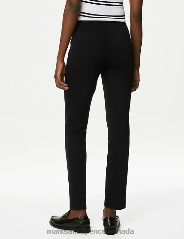 Marks and Spencer sale - Women Black Clothing Marks & Spencer Jersey Slim Fit Ankle Grazer Trousers 20VTD1924
