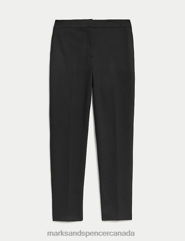 Women Black Clothing Marks & Spencer Jersey Slim Fit Trousers 20VTD1074 - Marks and Spencer online
