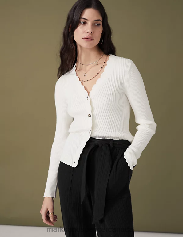 Women Black Clothing Marks & Spencer Pure Cotton Belted Tapered Trousers 20VTD1180 - Marks and Spencer online