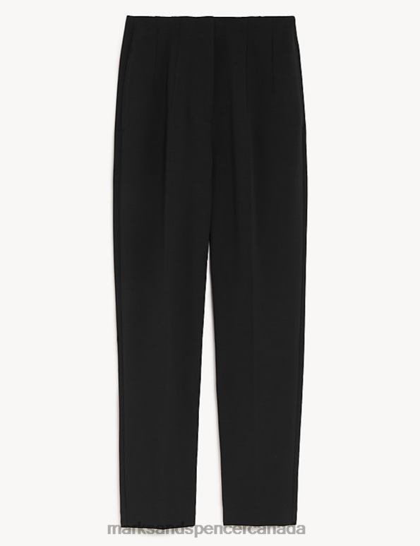 Marks and Spencer sale - Women Black Clothing Marks & Spencer Tapered Ankle Grazer Trousers 20VTD1213