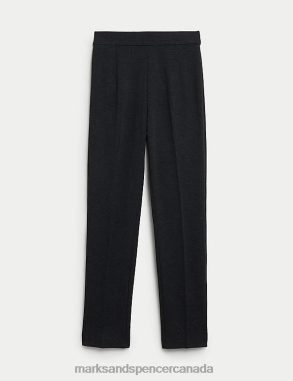 Marks and Spencer near me - Women Charcoal Clothing Marks & Spencer Jersey Slim Fit Ankle Grazer Trousers 20VTD2249