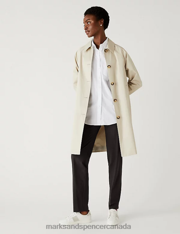 Marks and Spencer Canada - Women Charcoal Clothing Marks & Spencer Straight Leg Trousers with Stretch 20VTD1681