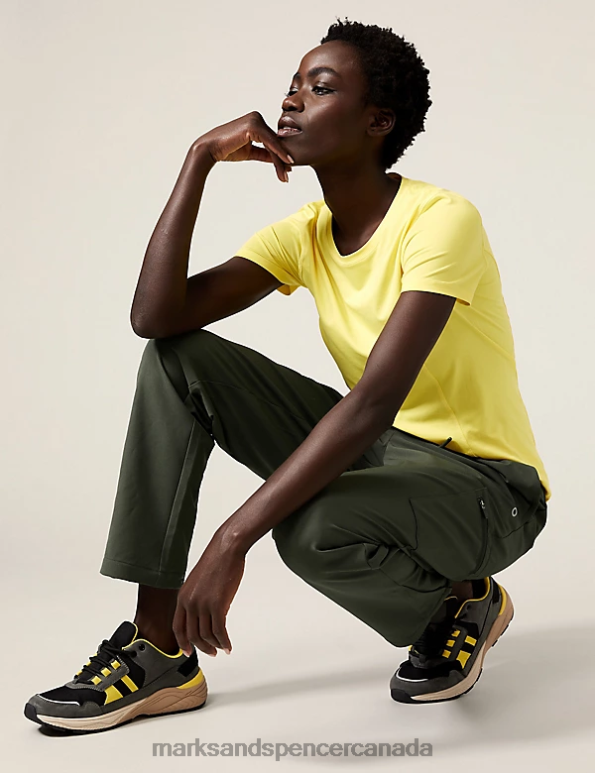 Women Dark Olive Clothing Marks & Spencer Stormwear Straight Leg Walking Trousers 20VTD3305 - Marks and Spencer Canada locations