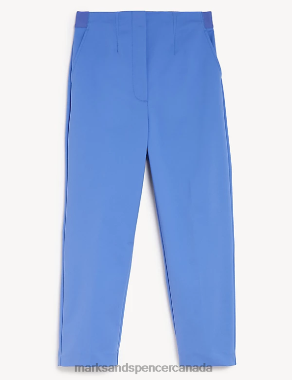 Women Lupin Clothing Marks & Spencer Cotton Blend Slim Fit Cropped Trousers 20VTD2465 - Marks and Spencer online