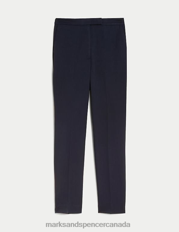 Marks and Spencer near me - Women Navy Clothing Marks & Spencer Slim Fit Ankle Grazer Trousers 20VTD2223