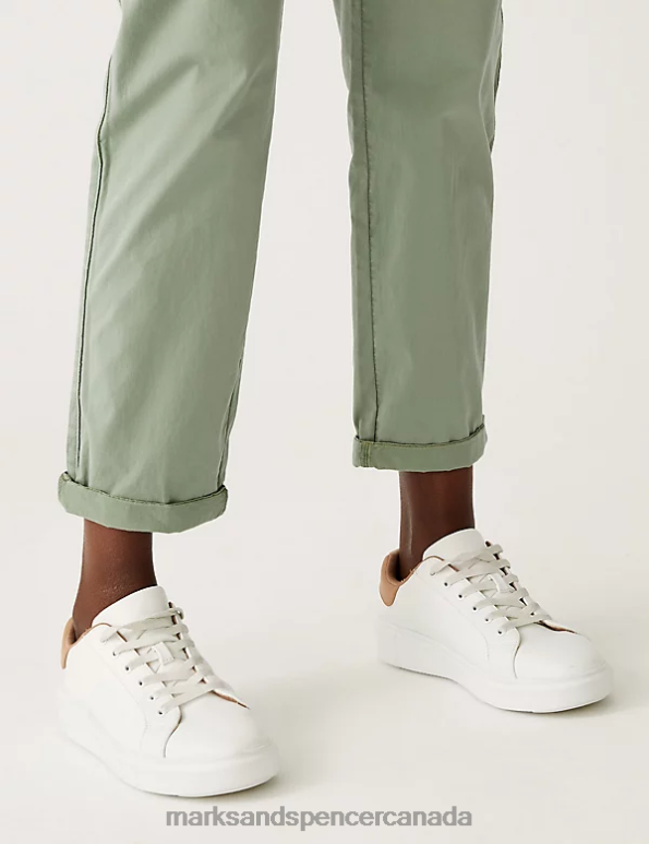 Marks and Spencer sale - Women Onyx Clothing Marks & Spencer Cotton Rich Tea Dyed Slim Fit Chinos 20VTD2582