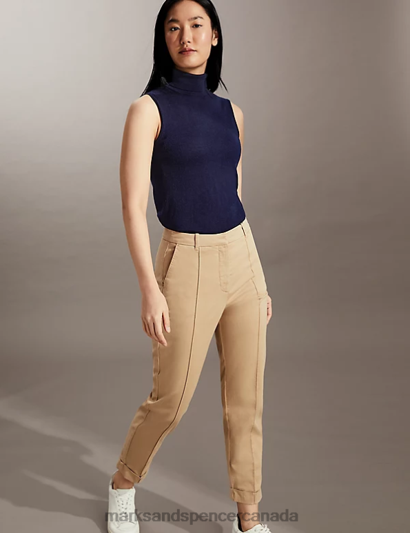 Marks and Spencer near me - Women Stone Clothing Marks & Spencer Slim Fit Cropped Chinos 20VTD2126