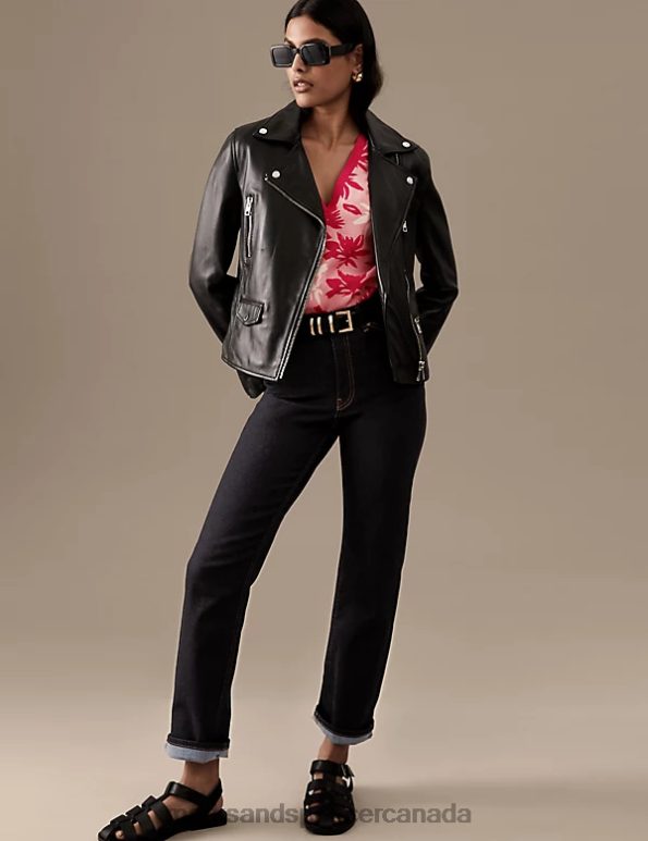 Marks and Spencer near me - Women Pink Mix Clothing Marks & Spencer Cupro Rich Printed V-Neck Blouse 20VTD1872