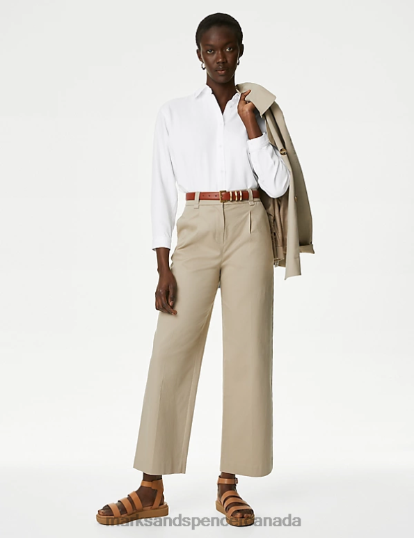 Marks and Spencer near me - Women Soft White Clothing Marks & Spencer Lyocell Denim Collared Shirt 20VTD1849