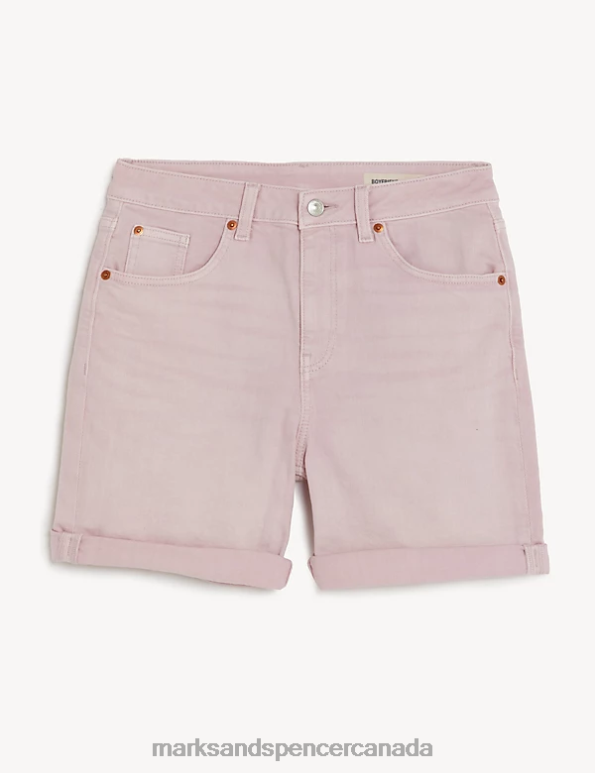 Marks and Spencer sale - Women Antique Rose Clothing Marks & Spencer Denim Boyfriend Shorts 20VTD1789