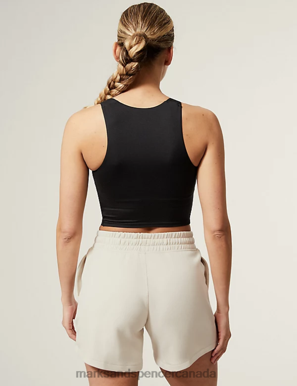 Women Beige Clothing Marks & Spencer High Waisted Shorts 20VTD2958 - Marks and Spencer outlet