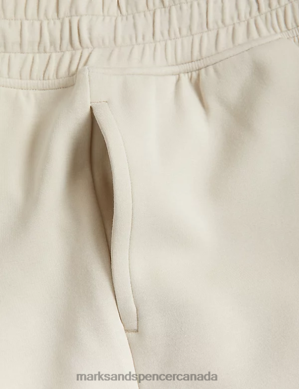 Women Beige Clothing Marks & Spencer High Waisted Shorts 20VTD2958 - Marks and Spencer outlet