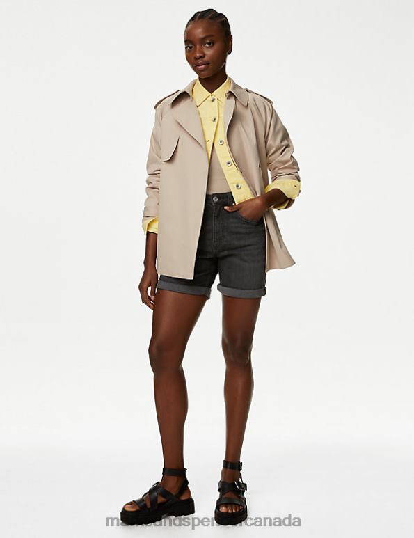 Women Black Clothing Marks & Spencer Denim Boyfriend Shorts 20VTD1786 - Marks and Spencer outlet