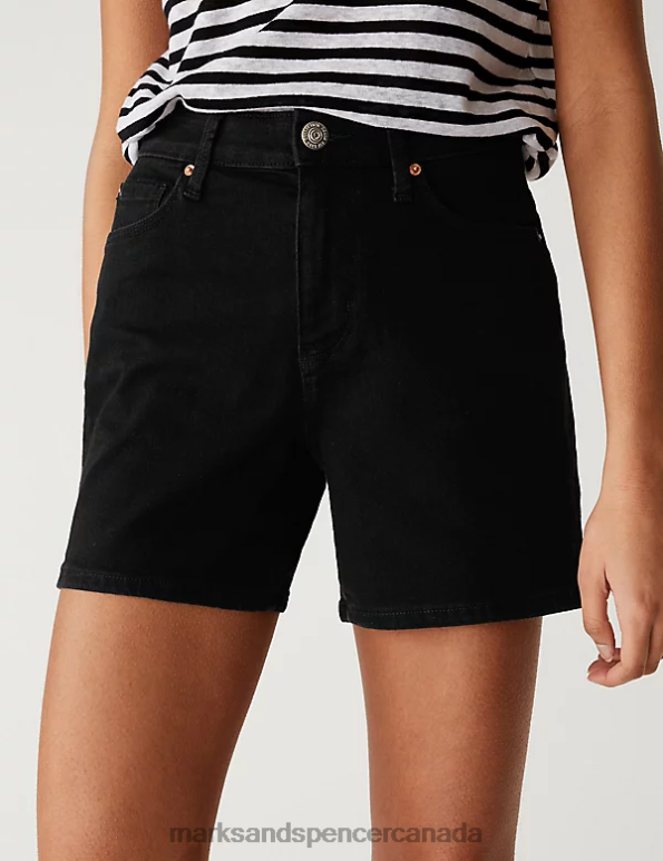 Marks and Spencer sale - Women Black Clothing Marks & Spencer Denim Shorts 20VTD3405