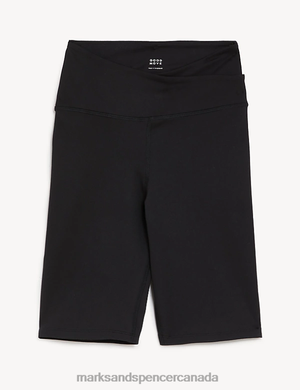 Women Black Clothing Marks & Spencer Go Balance High Waisted Yoga Shorts 20VTD2250 - Marks and Spencer online