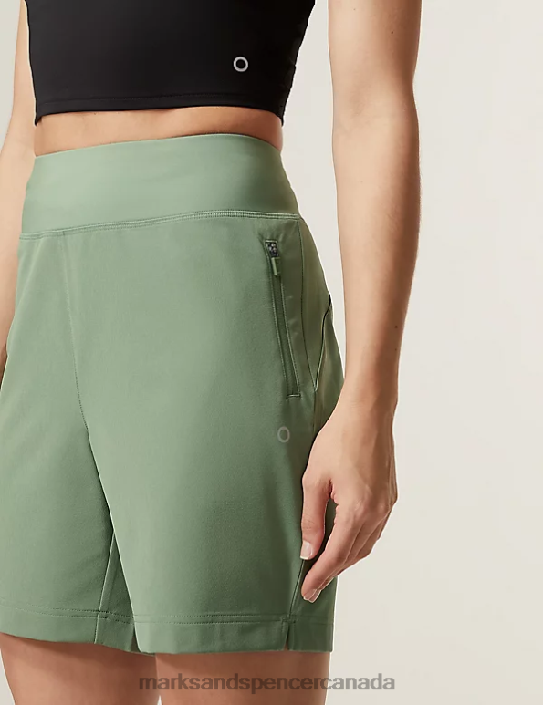Marks and Spencer near me - Women Bright Sage Clothing Marks & Spencer Stormwear Relaxed Trekking Shorts 20VTD3140