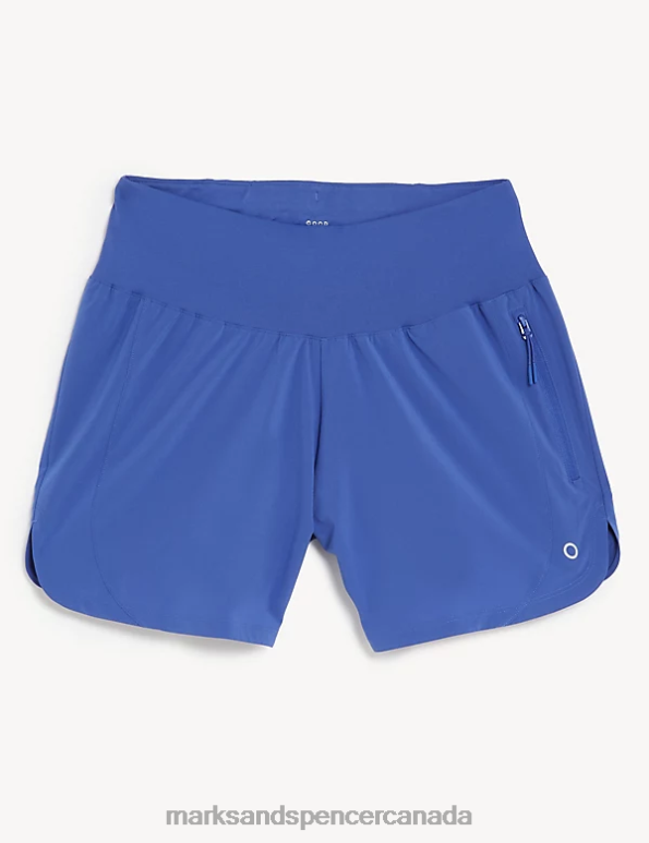 Women Cornflower Clothing Marks & Spencer Woven High Waisted Running Shorts 20VTD2128 - Marks and Spencer outlet