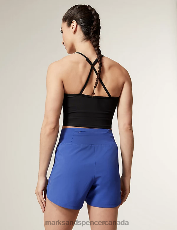 Women Cornflower Clothing Marks & Spencer Woven High Waisted Running Shorts 20VTD2128 - Marks and Spencer outlet