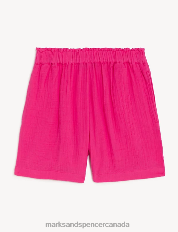 Marks and Spencer near me - Women Fuchsia Clothing Marks & Spencer Pure Cotton Shorts 20VTD2638