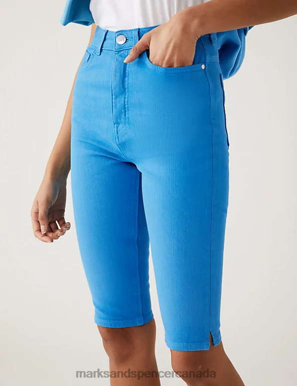 Women Lagoon Clothing Marks & Spencer Magic Shaping Denim Knee Length Shorts 20VTD2976 - Marks and Spencer Canada locations