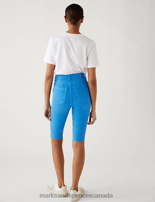 Women Lagoon Clothing Marks & Spencer Magic Shaping Denim Knee Length Shorts 20VTD2976 - Marks and Spencer Canada locations