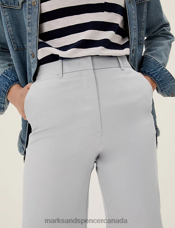 Women Platinum Clothing Marks & Spencer Cotton Rich Knee Length Chino Shorts 20VTD888 - Marks and Spencer Canada locations