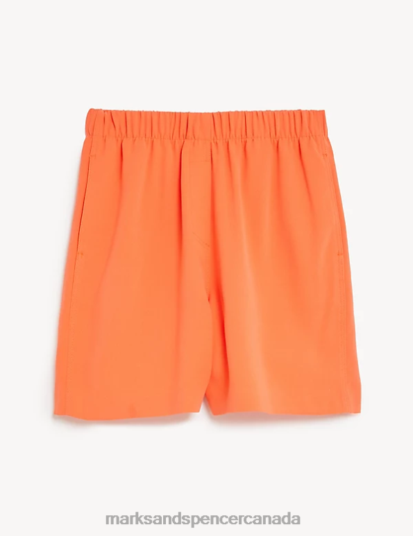 Marks and Spencer Canada - Women Tangerine Clothing Marks & Spencer High Waisted Shorts 20VTD2509