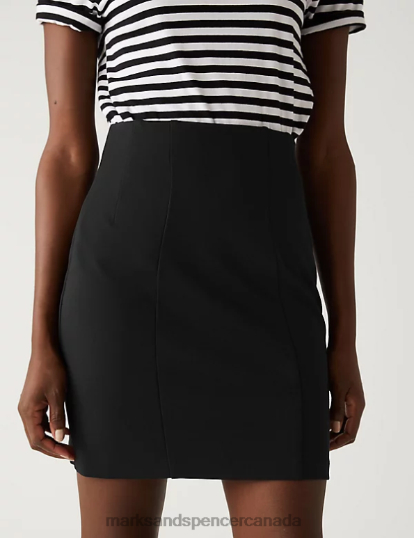 Women Black Clothing Marks & Spencer Jersey Mini A-Line Skirt 20VTD2827 - Marks and Spencer outlet