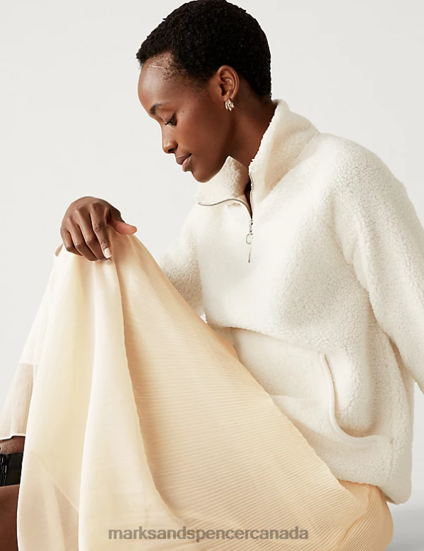 Marks and Spencer near me - Women Ivory Clothing Marks & Spencer Plisse Midaxi Skirt 20VTD1443